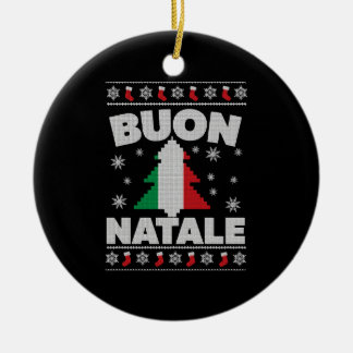 Buon Natale Italienska ugglanssötare Julgransprydnad Keramik
