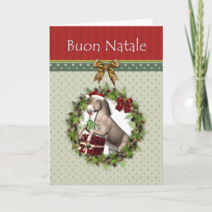 Buon Natale Italienskt julklapp - tomt kort
