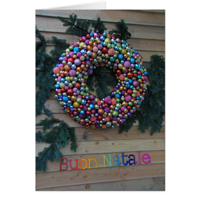Buon Natale - italienskt julkort Hälsningskort (Framsidan)