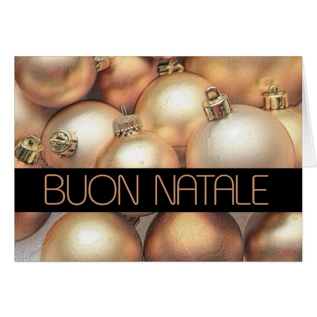 Buon Natale - Italienskt julkort Hälsningskort (Framsidan Horizontal)