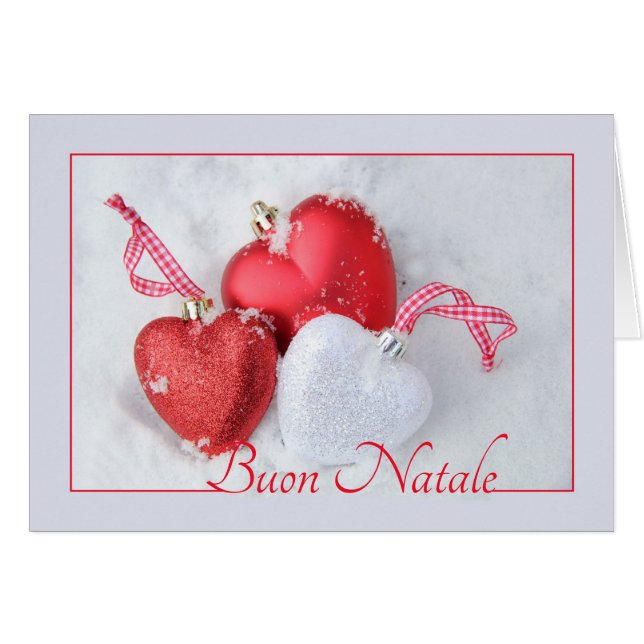 Buon Natale - Italienskt julkort Hälsningskort (Framsidan Horizontal)