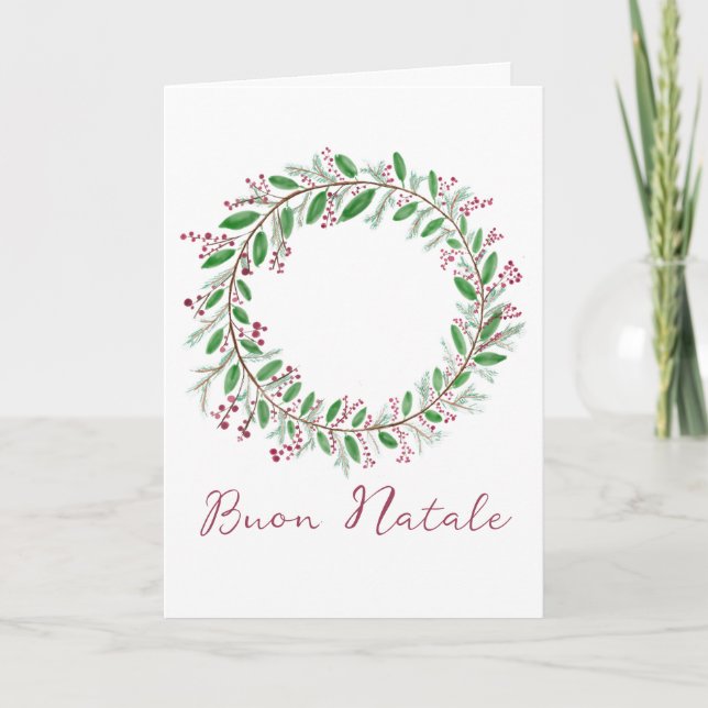 Buon Natale, italienskt julkort Helgkort (Framsida)