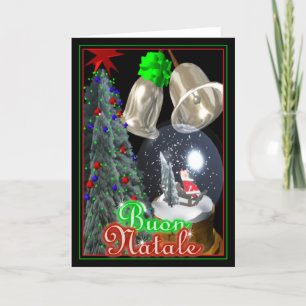 Buon Natale italienskt Santa god julkort Helgkort