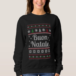Buon Natale Italienskt ugglat jul Mönster Shirt T