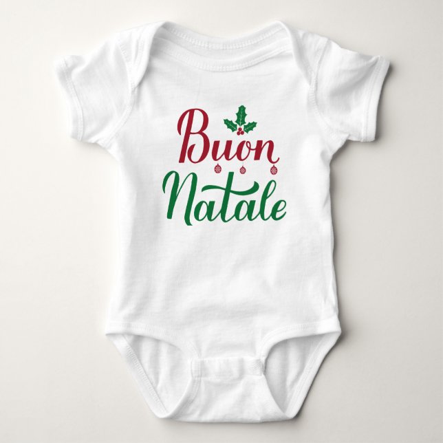 Buon Natale Italy God jul T Shirt (Framsida)