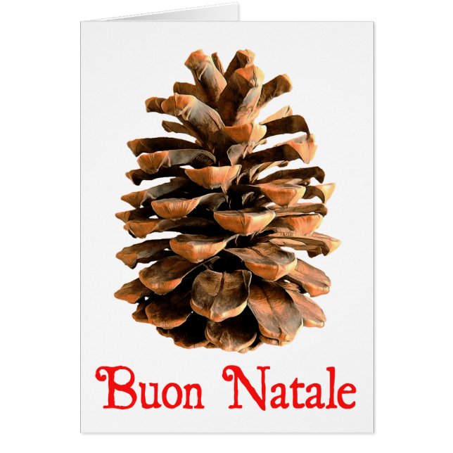 Buon Natale - Jerusalem Gräs Cone Hälsningskort (Framsidan)