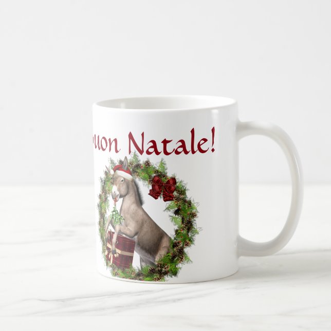 Buon Natale jul Donkey Santa Mugg (Höger)
