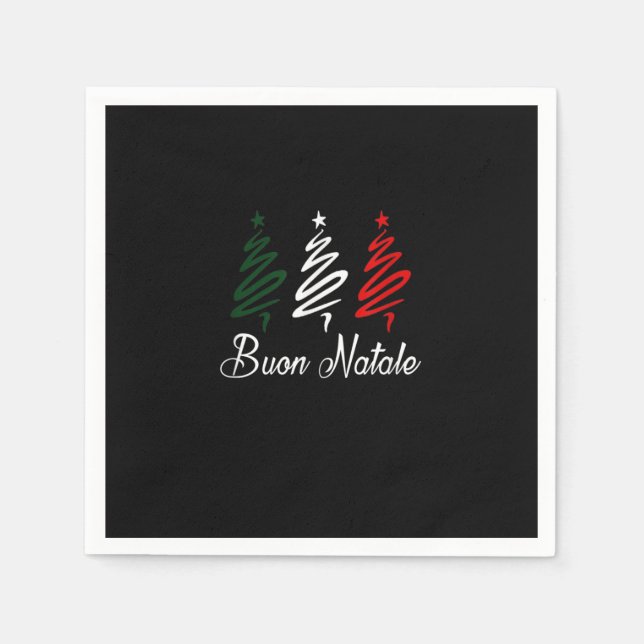 Buon Natale jul T Shirt Pappersservett (Framsidan)