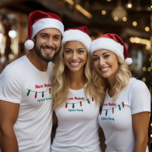 Buon Natale-julen, Ljus, italiensk jul T Shirt