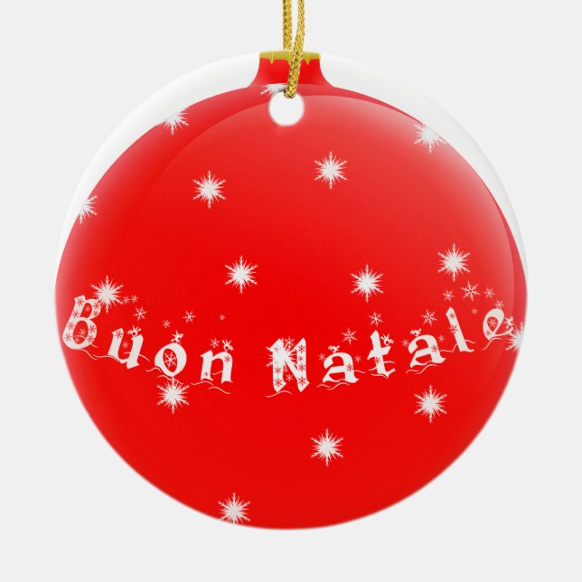 Buon Natale Julgransprydnad Keramik (Framsidan)