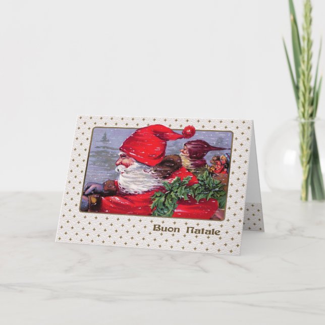 Buon Natale. Julkort på italienska Helgkort (Framsida)