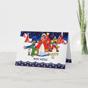 Buon Natale. Julkort på italienska Helgkort