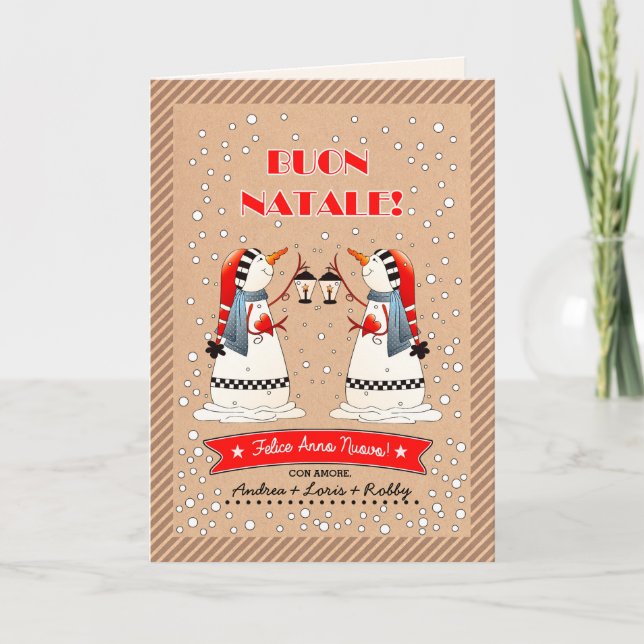 Buon Natale. Julkort på italienska Helgkort (Framsida)