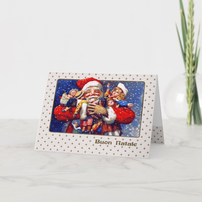 Buon Natale. Julkort på italienska Helgkort (Framsida)