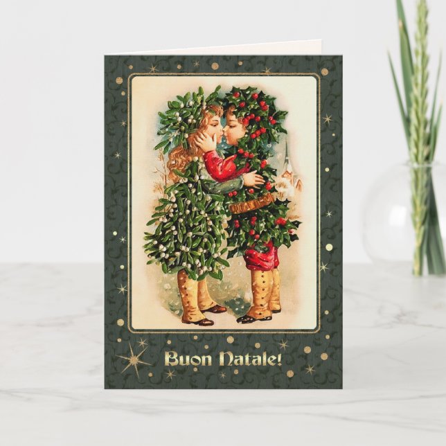 Buon Natale. Julkort på italienska Helgkort (Framsida)