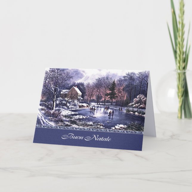 Buon Natale. Julkort på italienska Helgkort (Framsida)