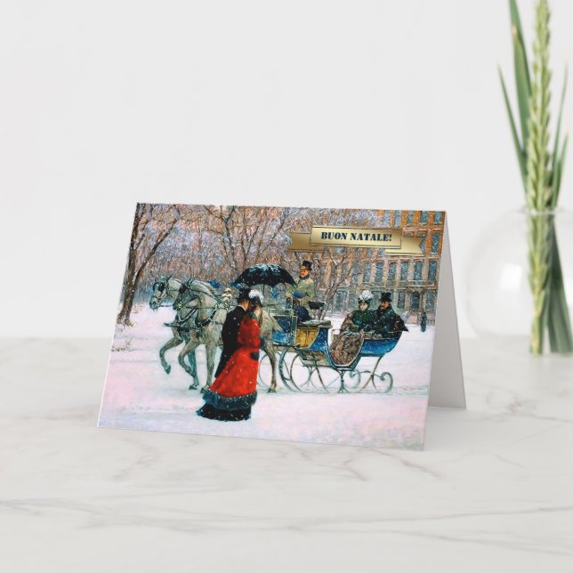 Buon Natale. Julkort på italienska Helgkort (Framsida)