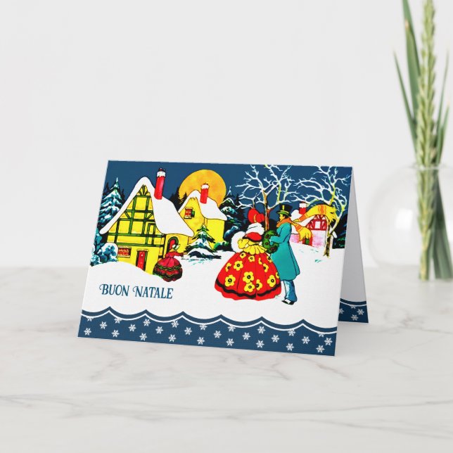 Buon Natale. Julkort på italienska Helgkort (Framsida)