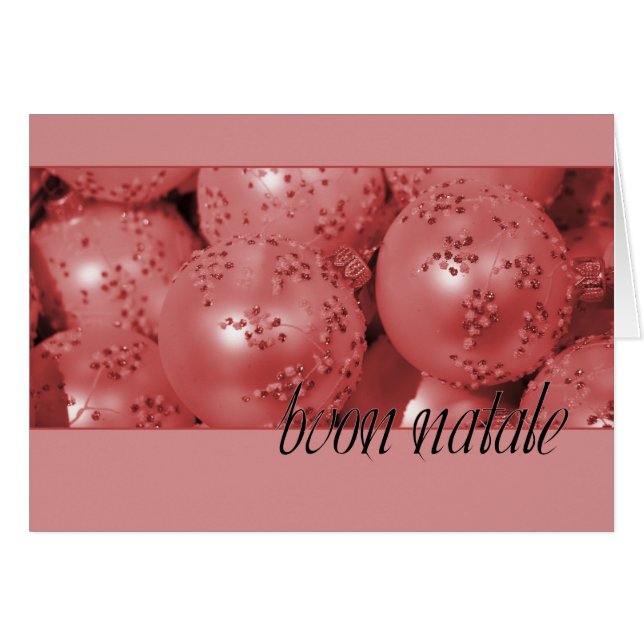 Buon Natale-julprydnader Hälsningskort (Framsidan Horizontal)