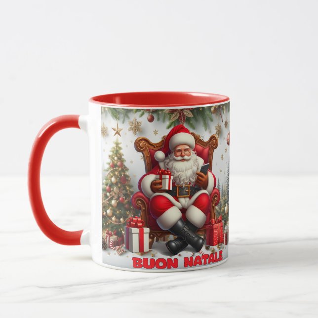 Buon Natale jultomten Classic Mugg (Vänster)