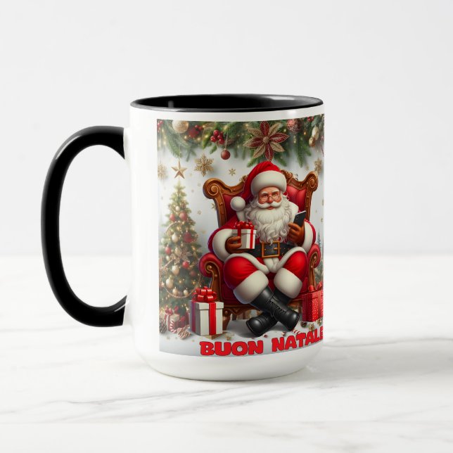 Buon Natale jultomten Classic Mugg (Vänster)
