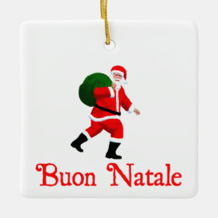 Buon Natale - Jultomten Julgransprydnad Keramik