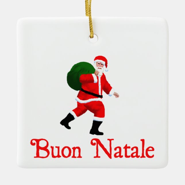 Buon Natale - Jultomten Julgransprydnad Keramik (Framsida)