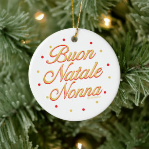 Buon Natale Nonna Personlig Julgransprydnad Keramik