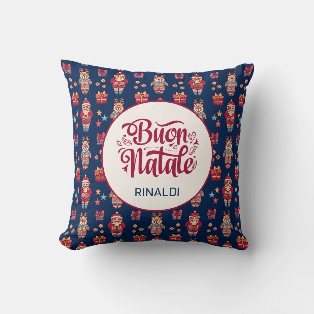 Buon Natale Personlig Kudde (Framsida)