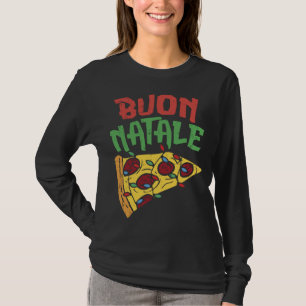 Buon Natale Pizza Funny Italia Ljus G T Shirt