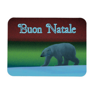 Buon Natale - Polar Ljus Polar Bear Magnet