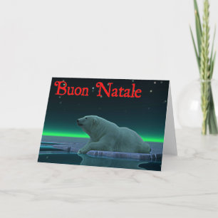 Buon Natale - Polarna Bear Ice Kant Helgkort