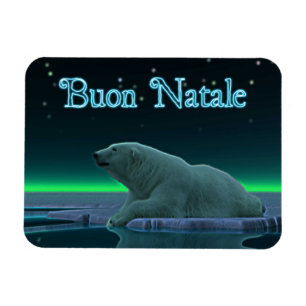 Buon Natale - Polarna Bear Ice Kant Magnet