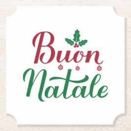 Buon Natale Red and Grönt jul Underlägg Papper