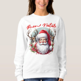 Buon Natale Santa med Reindeer T Shirt