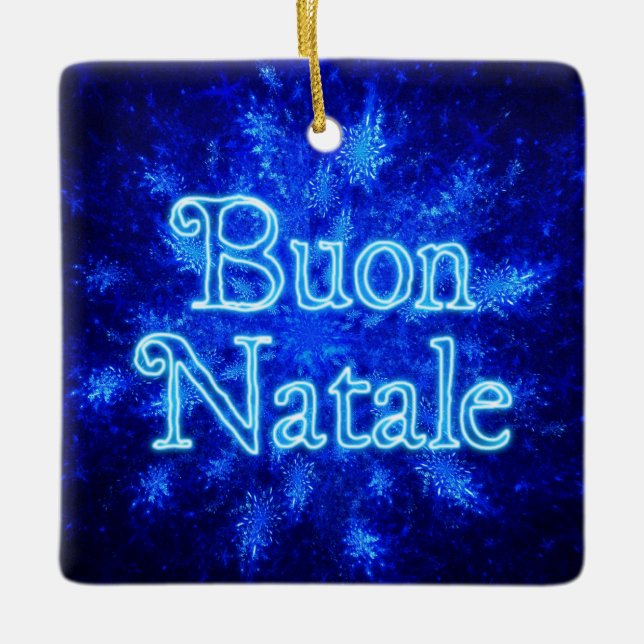Buon Natale - Snowburst Julgransprydnad Keramik (Framsida)