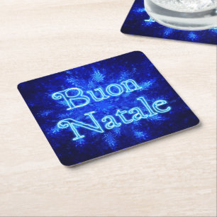 Buon Natale - Snowburst Underlägg Papper Kvadrat