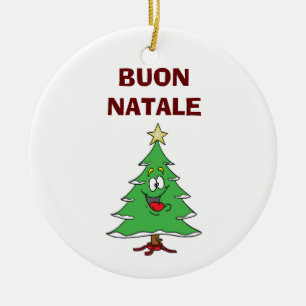 "BUON NATALE" SOM LAGERAR JULGRAN JULGRANSPRYDNAD KERAMIK