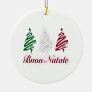 Buon Natale Tri Färg jul Ornament