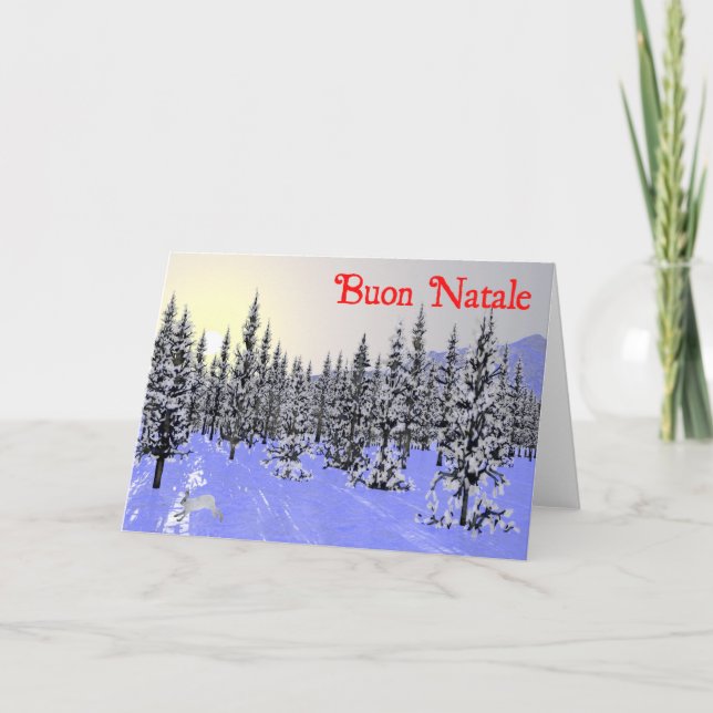 Buon Natale - vinterSolstice Helgkort (Framsida)