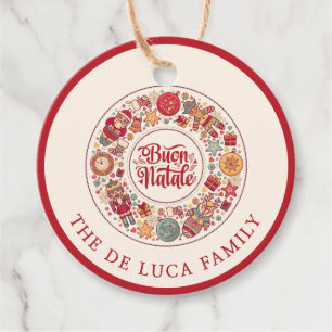 Buon Natale Wandan Gåvor Etiketter