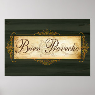 Buon Provecho dekoraffisch Poster