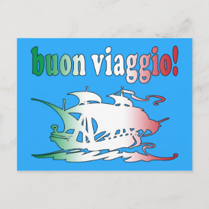 Buon Viaggio Bra Resa i italienska Vacations Trave Vykort