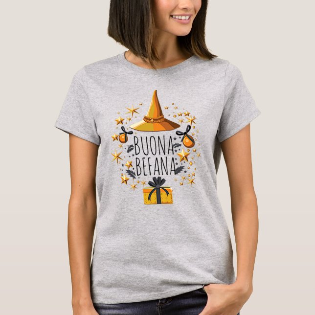 Buona Beana Italienska julklappen T Shirt (Framsida)