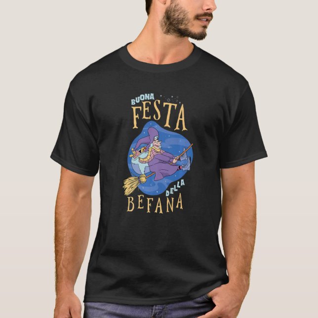 Buona Festa Della Befana, italiensk jul Buona B T Shirt (Framsida)