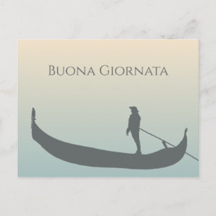 Buona Giornata italiensk Gondola vid Sunset Vykort