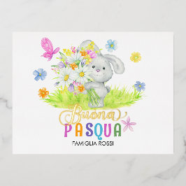 Buona Pasqua Cute Rabbit Bouquet Vår blommor