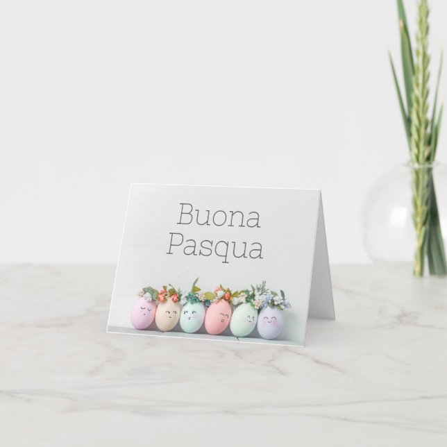 Buona Pasqua, Glad påsk, Italien Kort (Framsida)