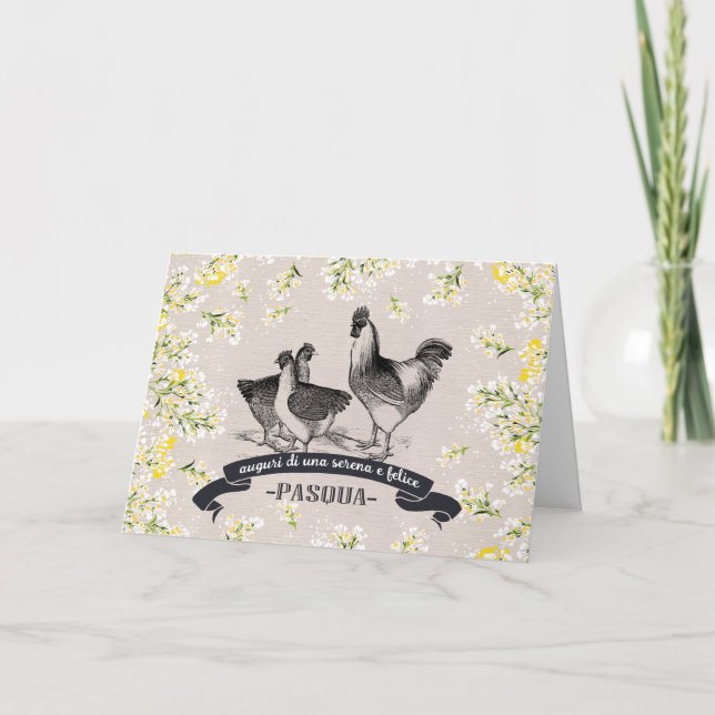 Buona Pasqua. Greeting Cards på italienska påsk Helgkort (Framsida)