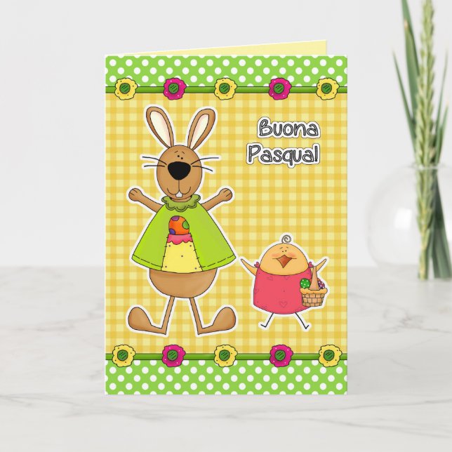 Buona Pasqua Påsk Card på italienska Helgkort (Framsida)